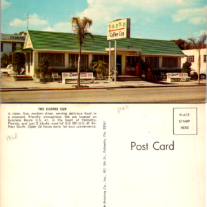 Palmetto Florida Coffee Cup Diner Restaurant Vintage Postcard US 41