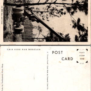 155 MM Gun and Crew Black and White Vintage Postcard - Image 1
