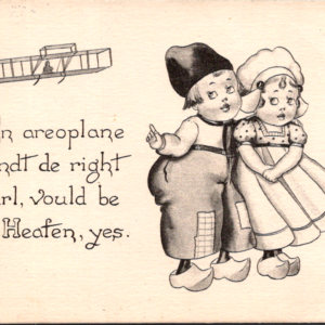 Dutch Children 1913 Valentine's Day Posted ONE Cent Stamp ANTIQUE Postcard - Image 1