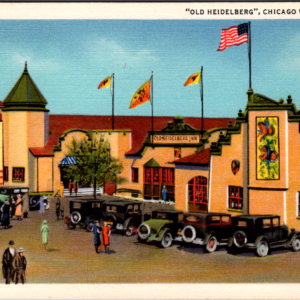 Antique Cars Postcard Old Heidelberg Chicago World's Fair Unposted - Image 1
