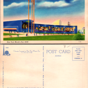 NY World Fair 1939 Mural Witold Gordon Unposted Vintage Postcard - Image 1