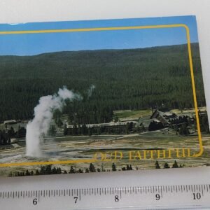 1992 Old Failthful Geyser Yellowstone 19 Cent Balloon Stamp Vtg Postcard - Image 1