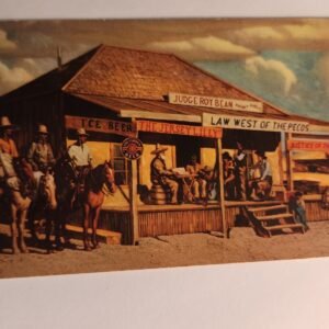NOS JUDGE ROY BEAN MUSEUM Langtry Texas Vtg Postcard Unposted Horse Wild West - Image 1