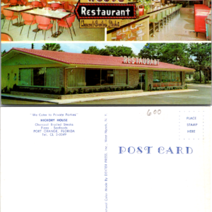 Port Orange FL Hickory House Restaurant UNPosted Vintage Old Postcard - Image 1