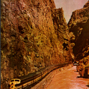 Train Royal Gorge Arkansas River Postcard - Image 1