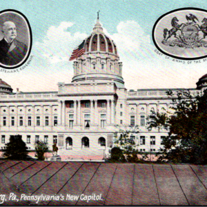 1908 Harrisburg PA Capitol Postcard Posted Rossie NY - Image 1
