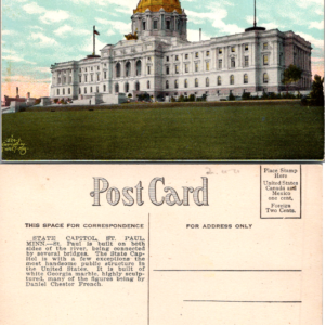 St Paul MN State Capitol Unposted Postcard Vintage - Image 1