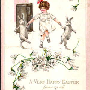 Easter Posted 1917 KINGSESSING STATION post ONE Cent Stamp ANTIQUE Postcard - Image 1