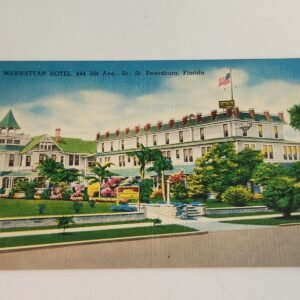 NOS VTG Manhattan Hotel St Petersburg Florida Color Postcard Unposted NEW - Image 1