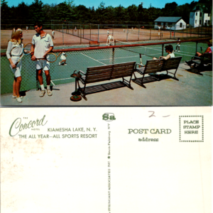 Kiamesha Lake NY All Year Sports Resport Tennis Unposted Vintage Postcard - Image 1