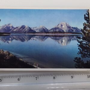 Posted 1992 Grand Teton Park Mountains Lake WY 19 Cent Balloon Stamp Postcard - Image 1