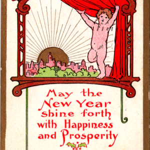 1910 COLORADO NEW YEAR Posted ONE Cent Stamp ANTIQUE Postcard - Image 1