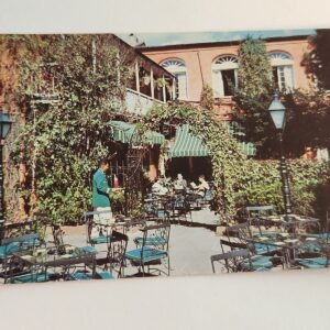 OUTDOOR CAFE IRON CHAIRS New Orleans Louisiana Vintage Postcard Unposted LA - Image 1