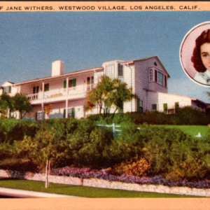 Home of Jane Withers Westwood Village LA CA Postcard Unposted - Image 1