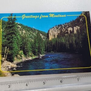 Greetings from Montana 19 Cent Stamp Vtg State MT Postcard Posted 1992 Mountain - Image 1