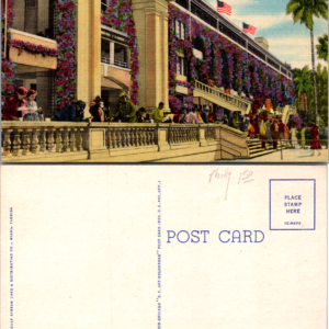 Grand Stand Hialeah Race Course Miami Florida Colortone Unposted Postcard - Image 1