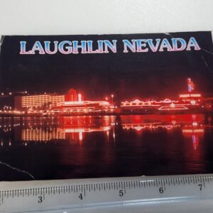 LAUGHLIN NEVADA SKYLINE NEON 19 Cent Stamp Vtg Postcard Posted 1994 - Image 1