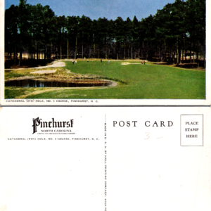 Pinehurst North Carolina Cathedral 6th Hole No 3 Golf Course Vintage Postcard - Image 1