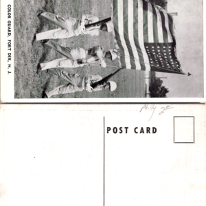 Color Guard Fort Dix New Jersey Military Flag Ceremony Vintage Postcard - Image 1