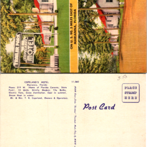Postcard Copeland's Motel Marianna Florida MWM Unposted - Image 1