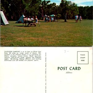 RPPC Outdoor Camping Metro Elliot Key Park Miami FL Dade County Postcard - Image 1