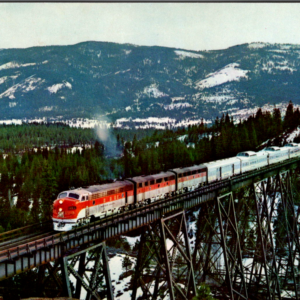 Vista Dome California Train Postcard Transportation Bridge Mountains Unposted - Image 1