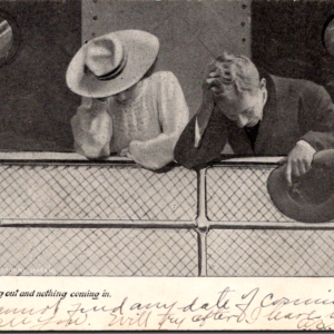 1907 Antique Murry All Going Out Nothing Coming InPostcard Posted 1 Cent Stamp - Image 1