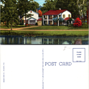 Linen Lancaster Park Orlando Florida Curteich Vintage Postcard - Image 1
