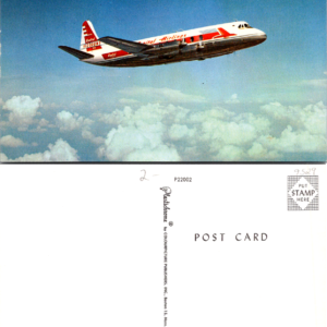 Aircraft Transportation Viscount Unposted Jet Prop Vintage Old Postcard - Image 1