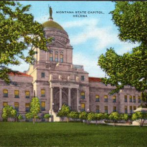 Montana State Capitol Building Helena Postcard Unposted North Coast Limited - Image 1