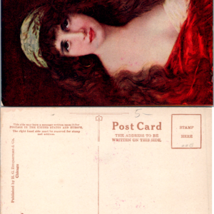 Beautiful Woman Red Hair Zimmerman Unposted Vintage Postcard - Image 1