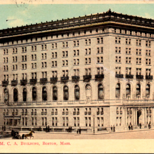 1911 New YMCA Building Boston MA Postcard posted One cent Stamp - Image 1