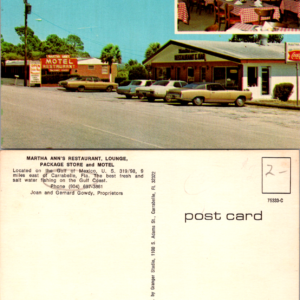 Martha Ann Restaurant Lounge Motel Store Carrabelle Florida Vintage Postcard - Image 1