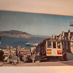NOS Vtg TROLLEY STREET CAR Ocean View Hill Hyde Street Postcard Unposted NEW - Image 1