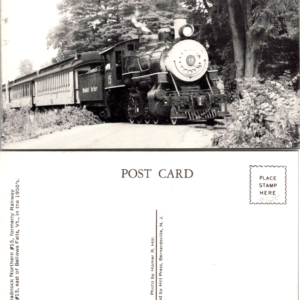 Monadnock Northern Steam Train No 15 Bellows Falls VT Railroad Vintage Postcard - Image 1