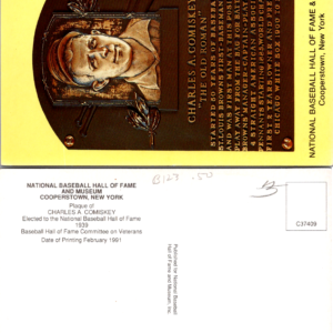 CHARLES COMISKEY OLD ROMAN VTG 1991 Postcard National Baseball Hall Fame - Image 1