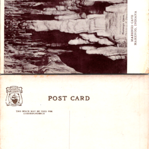 Marengo Cave Indiana Davis Vintage Unposted Postcard B&W - Image 1