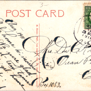 1911 1 cent stamp Postcard Moonstone Beach Catalina Island posted - Image 1