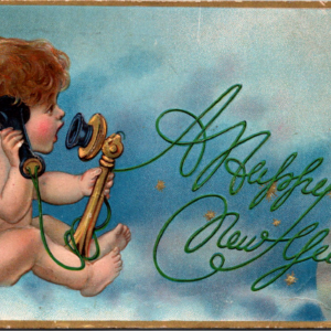 BABY 1910 GRAND RAPIDS MI HAPPY NEW YEAR Posted ONE Cent Stamp ANTIQUE Postcard - Image 1