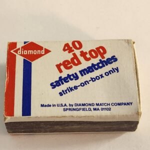 DIAMOND RED TOP Vintage Collectible Wood Matches Matchbox - Image 1