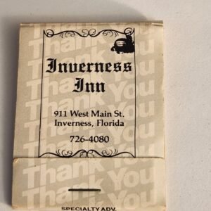 Inverness Inn Florida Vtg Advertising Book Collectible Matches Matchbook - Image 1