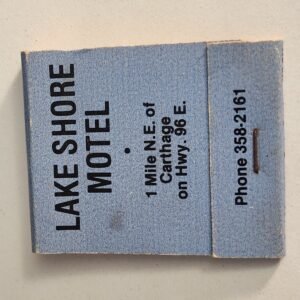Lake Shore Motel Carthage MO Vtg Book Collectible Matches Matchbook - Image 1
