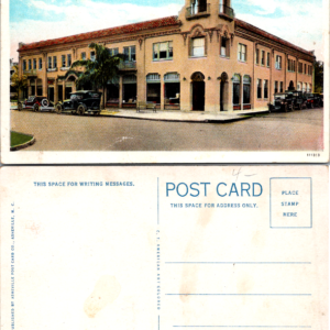 Arcade And Post Office Bldg Manatee Florida Postcard B-68 111313 Linen Card - Image 1