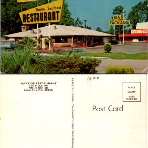 Florida Wayside Restaurant Lake City Bar Vintage Postcard Travel Souvenir Card - Image 1
