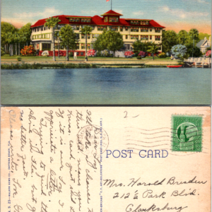 Curt Teich New Smyrna Hotel New Smyrna Beach Fla Linen Postcard Curteich Chrome - Image 1