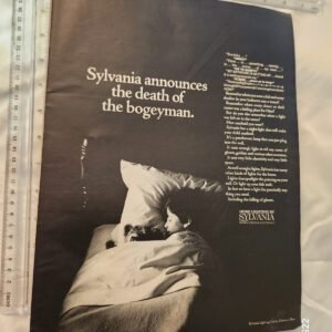 SYLVANIA HOME LIGHTING 13.75" x 10.25" Vintage Original Print Advertising - Image 1