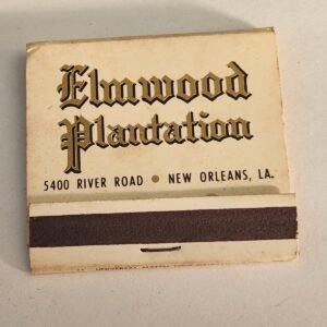 New Orleans Louisiana Vtg ELMWOOD PLANTATION Book Collectible Matches Matchbook - Image 1