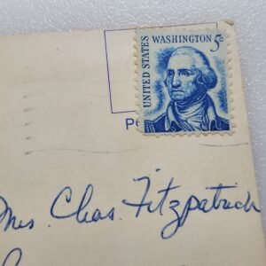 Hotel Mark Hopkins 5 Cent Washington Stamp Vtg Postcard Posted Top of the Mark - Image 1