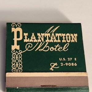 FULL UNSTRUCK PLANTATION MOTEL TALLAHASSEE Vtg Match Book Collectible Matchbook - Image 1