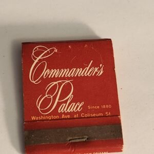 COMMANDER'S PALACE New Orleans LA Garden Vtg Book Collectible Matches Matchbook - Image 1
